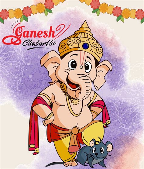 cartoon gana|ganesh chaturthi animated images.